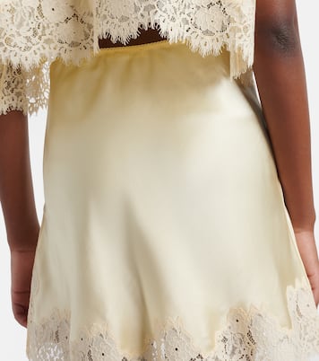 Giulietta lace-trimmed silk miniskirt | Dôen