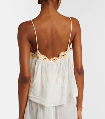 Alessia crochet-trimmed cotton gauze top | Ulla Johnson