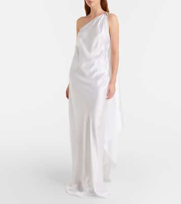 Posie one-shoulder satin gown | Ralph Lauren Collection