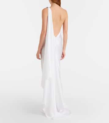 Posie one-shoulder satin gown | Ralph Lauren Collection