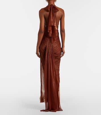 Robe Milagros aus Seidenmusselin | Maria Lucia Hohan