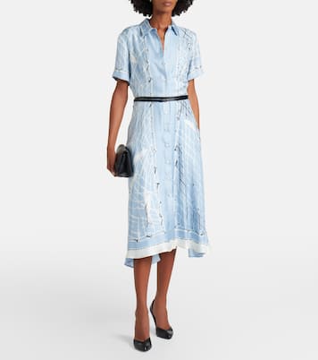 Robe chemise Kiera en soie imprimée | Altuzarra