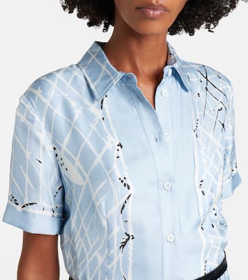 Robe chemise Kiera en soie imprimée | Altuzarra