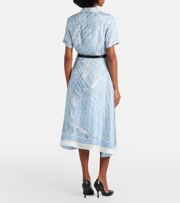 Robe chemise Kiera en soie imprimée | Altuzarra