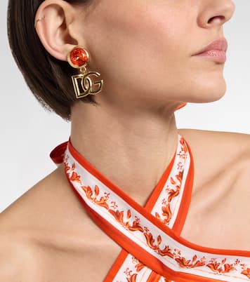 DG embellished clip-on earrings | Dolce&Gabbana