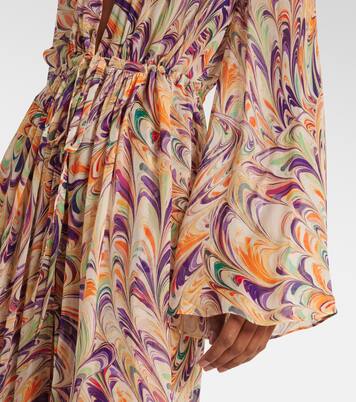 Caftán Chloe de georgette estampado | Alexandra Miro