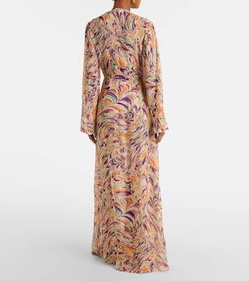 Caftán Chloe de georgette estampado | Alexandra Miro