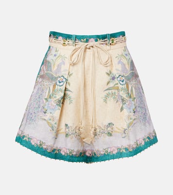 Indra printed linen shorts | Zimmermann
