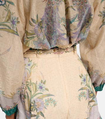 Indra printed linen shorts | Zimmermann