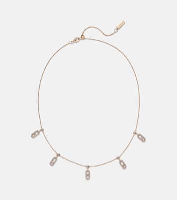 Move Uno 18kt rose gold choker with diamonds | Messika