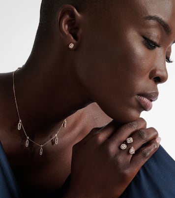 Move Uno 18kt rose gold choker with diamonds | Messika