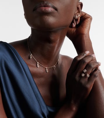 Move Uno 18kt rose gold choker with diamonds | Messika