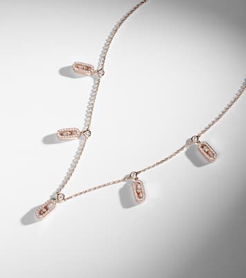 Move Uno 18kt rose gold choker with diamonds | Messika