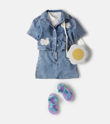 Patch-appliqué denim skirt | Stella McCartney Kids
