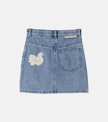 Patch-appliqué denim skirt | Stella McCartney Kids