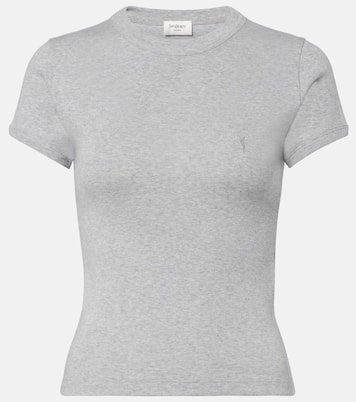 Cassandre ribbed-knit cotton T-shirt | Saint Laurent