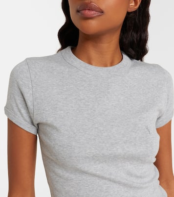 Cassandre ribbed-knit cotton T-shirt | Saint Laurent