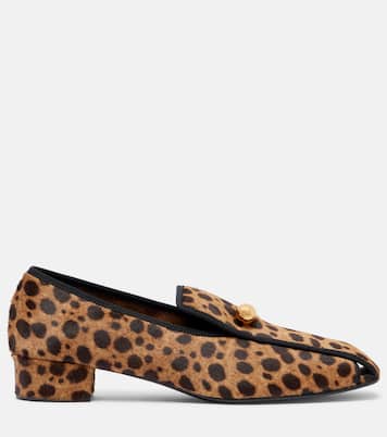 Showtime leopard-print calf hair loafer pumps | Herbert Levine