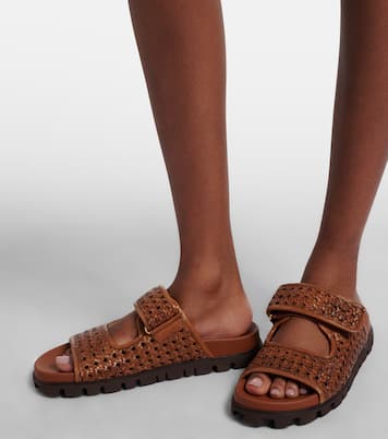 Sandalen aus Leder | Miu Miu