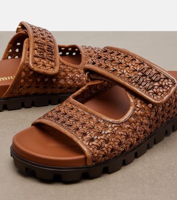 Sandalen aus Leder | Miu Miu