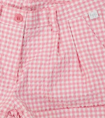 Gingham cotton-blend shorts | Il Gufo