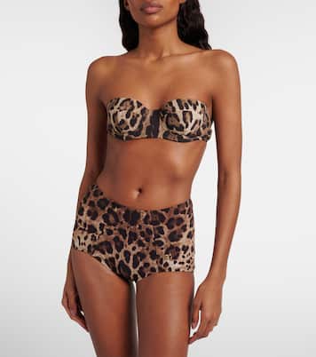 Leopard-print bikini top | Dolce&Gabbana