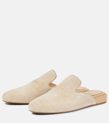 Slippers Navy Coolito Donna in suede | Christian Louboutin