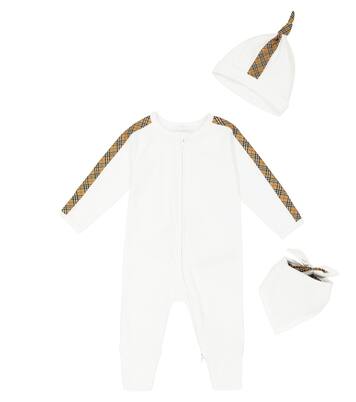 Baby onesie, bib and hat set | Burberry Kids