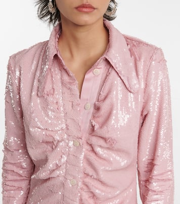Robe chemise à sequins | Ganni