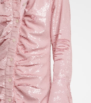 Robe chemise à sequins | Ganni