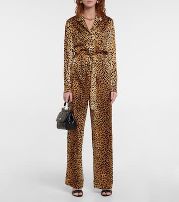 Animal-print silk-blend jumpsuit | Dolce&Gabbana