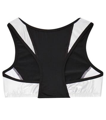 Logo printed sports crop top | Balmain Kids