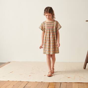 Robe en coton à fleurs | Bonpoint