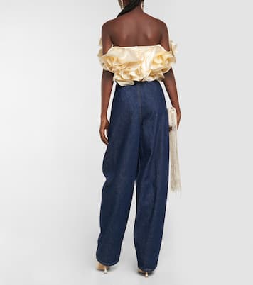 Cropped-Top aus Seide | Magda Butrym