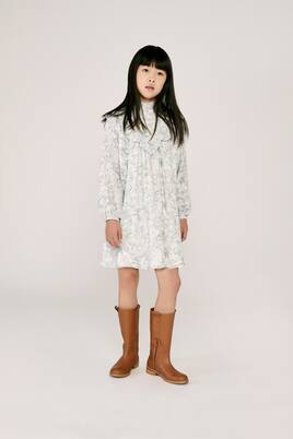 Floral-printed ruffled dress | Chloé Kids