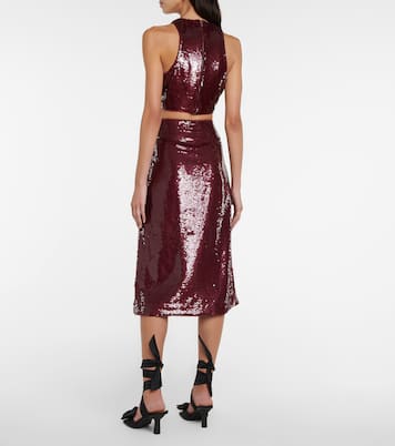 Wickelrock mit Pailletten | Ganni