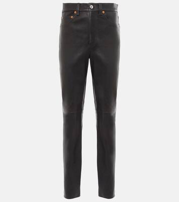 High-Rise-Hose 70s aus Leder | Re/Done