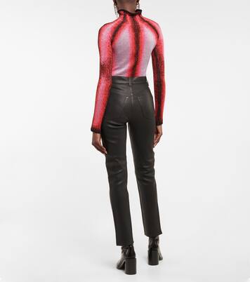 High-Rise-Hose 70s aus Leder | Re/Done