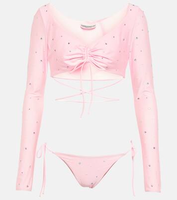 Bikini froncé à cristaux | Alessandra Rich