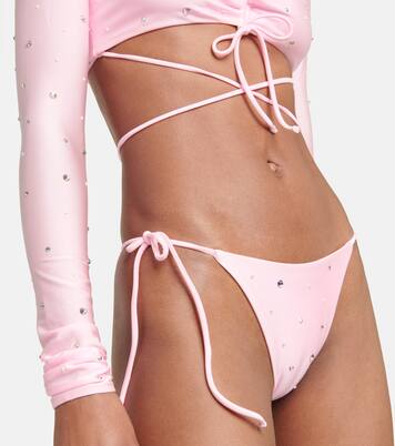 Bikini froncé à cristaux | Alessandra Rich