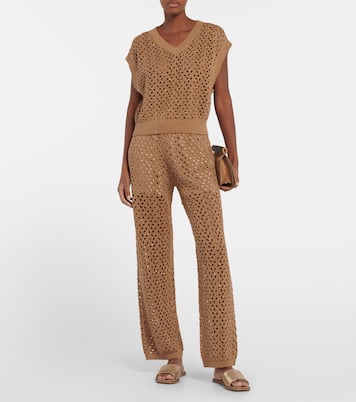 Pantalon en coton, lin et soie | Brunello Cucinelli