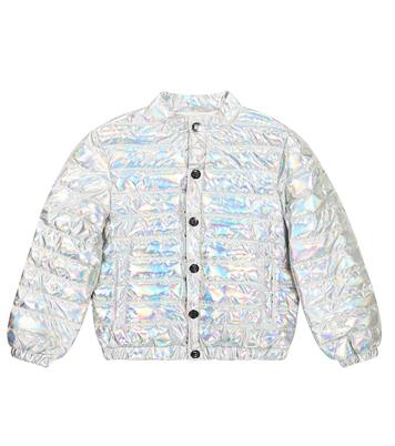 Quilted metallic jacket | Balmain Kids