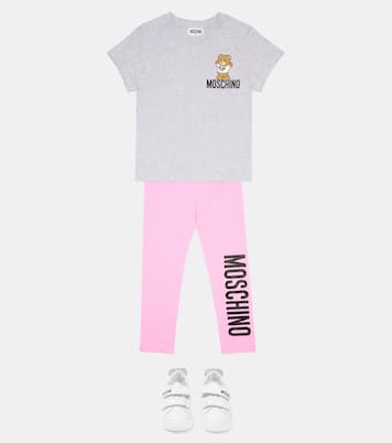 Leggins in jersey di cotone con stampa | Moschino Kids