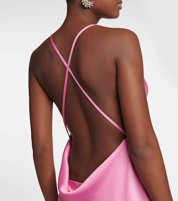 Robe midi en satin | Norma Kamali