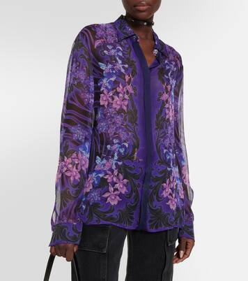 Hemd aus Seidenchiffon | Versace