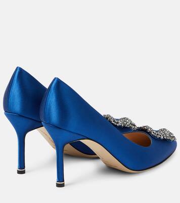 Hangisi 90 embellished satin pumps | Manolo Blahnik