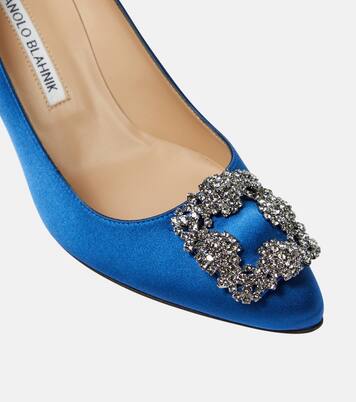 Hangisi 90 embellished satin pumps | Manolo Blahnik