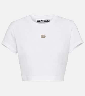 Cropped-Top DG aus Baumwoll-Jersey | Dolce&Gabbana