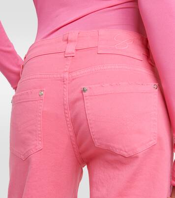 Low-Rise-Cargohose aus Denim | Blumarine