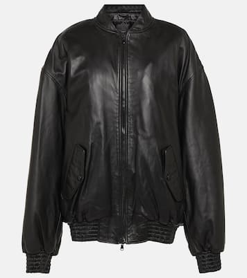 Leather bomber jacket | Wardrobe.NYC